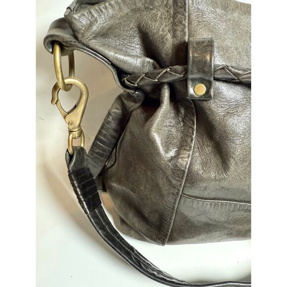 Vintage Cornelian Taurus Daisuke Iwanaga Leather Shoulder Bag w/Bronze Hdw $1800 - Picture 7 of 12